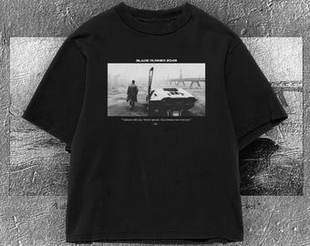 Camiseta con cita de Blade Runner 2049, camiseta minimalista de película de ciencia ficción.