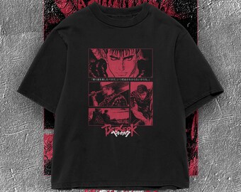 Berserk Black Swordsman Tee, Manga Panel Comic Shirt, Dark Anime Streetwear Gift
