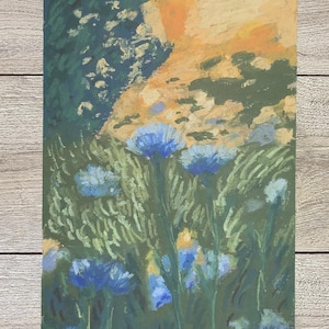 Flower Oil Pastel Painting | Art | Fine Art| Gift for her| home decor | Wall art | Birthday Gift | Fine Art | Handmade | Impressionist