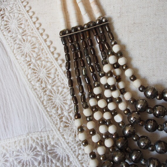 Multi-Strand Beaded Necklace: Bohemian Statement … - image 5