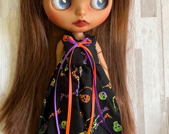 Dress for Neo Blythe  - Halloween Neon Skeleton