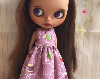 Maxi Dress for Neo Blythe - Pink Spools Dress