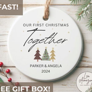 Personalized First Christmas Together Ornament 2024: New Couple Keepsake