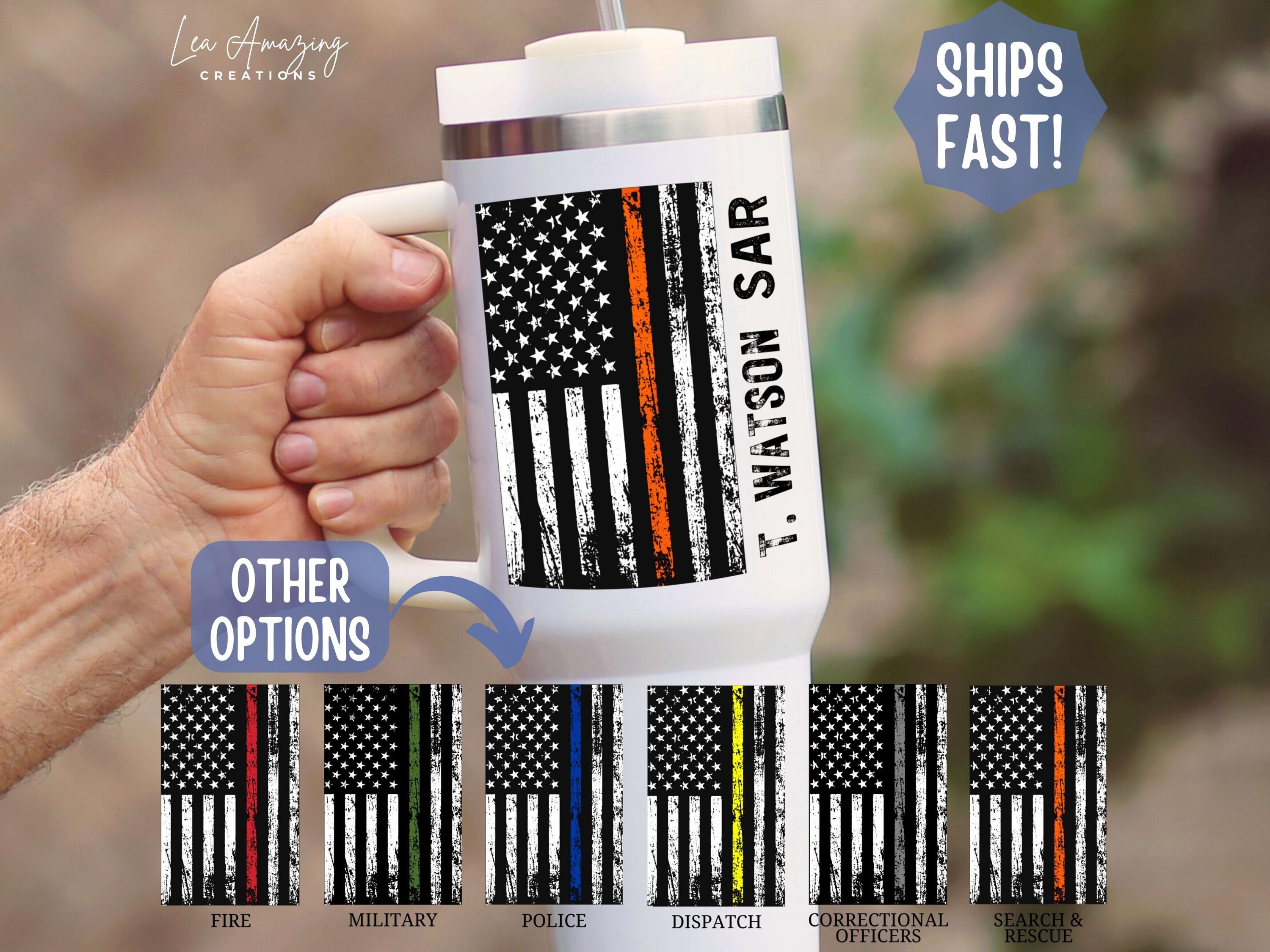 Custom Search and Rescue Tumbler: SAR Gift with American Flag
