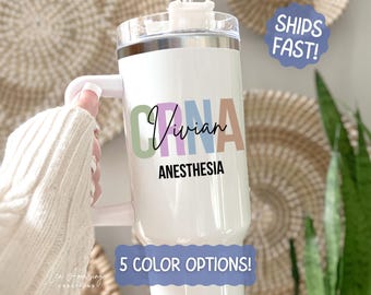 CRNA Gift Tumbler Custom 40oz Anesthetist Tumbler CRNA Graduation Gift Custom CRNA Nurse Cup Certified Registered Nurse Anesthetist Tumbler