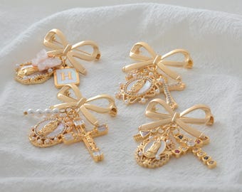 Catholic Baby Protection Pin – Personalized Keepsake with Virgin Mary Charm, Custom Christening Gift, New Baby Blessing Gift