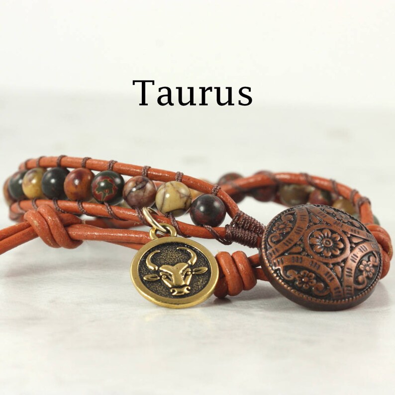 Taurus Bracelet Astrological Bracelet Star Sign Jewelry Etsy