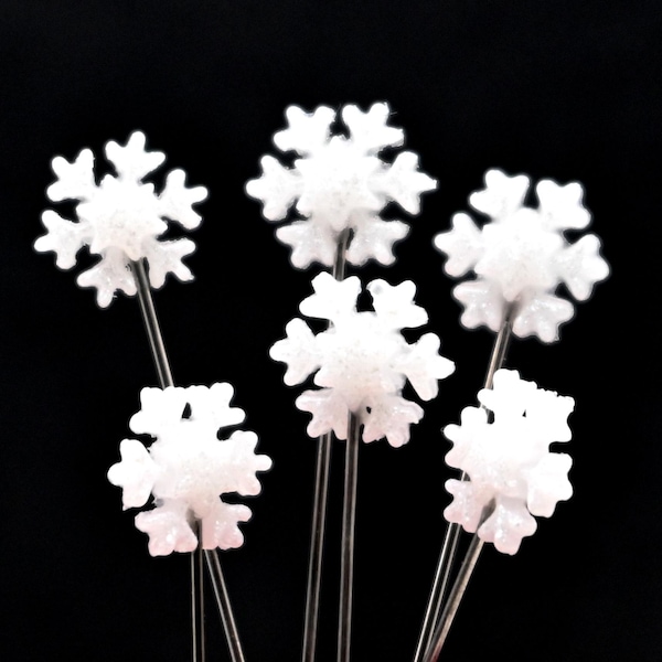 6 épingles flocon de neige