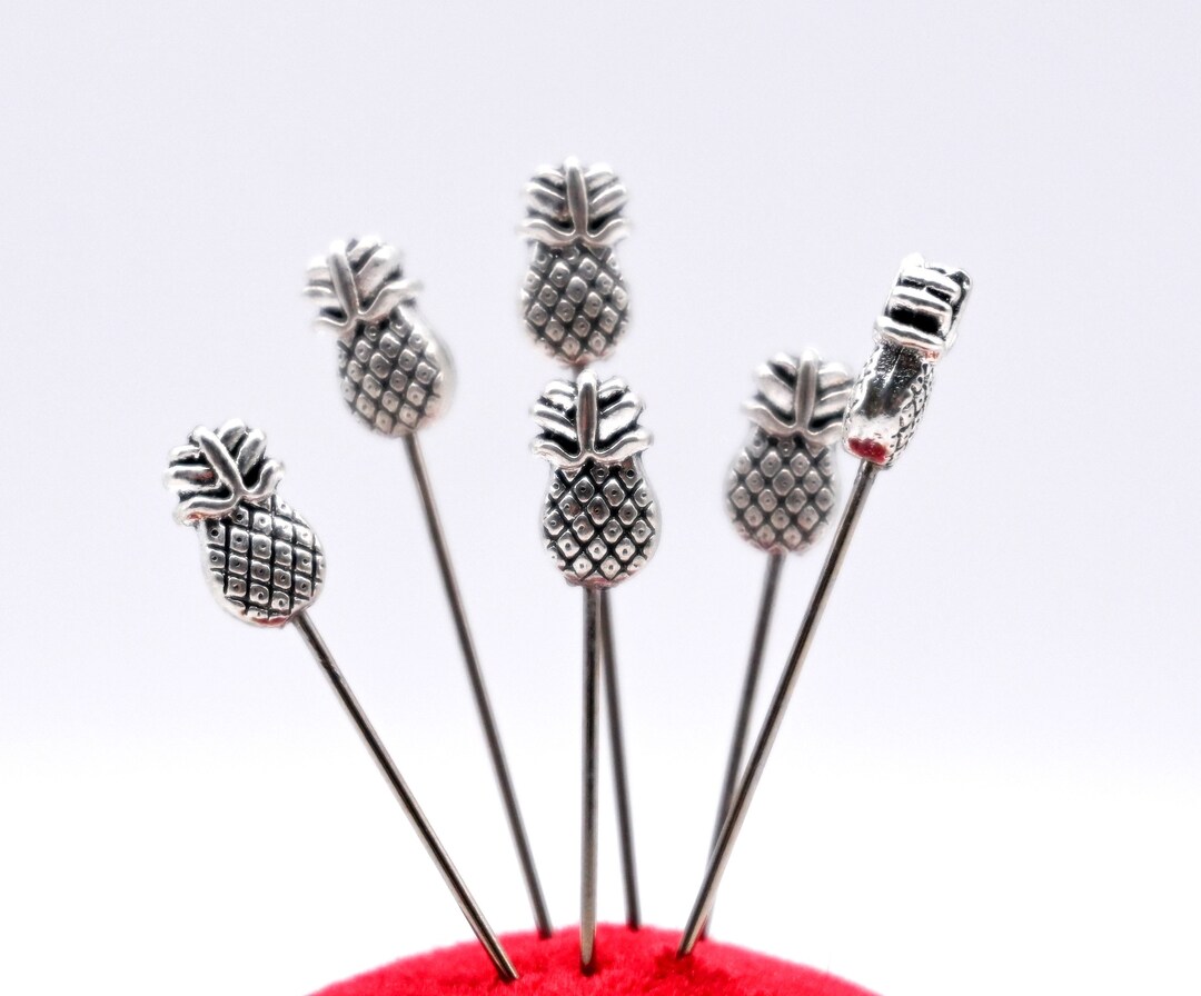 6 Pineapple Pins Medium Long Etsy
