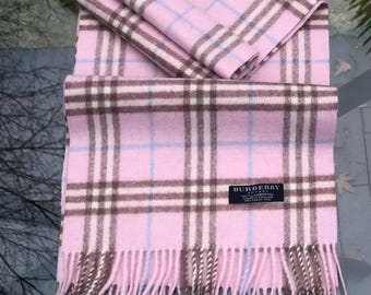 Burberry London Pink Lambswool Scarf Brand New