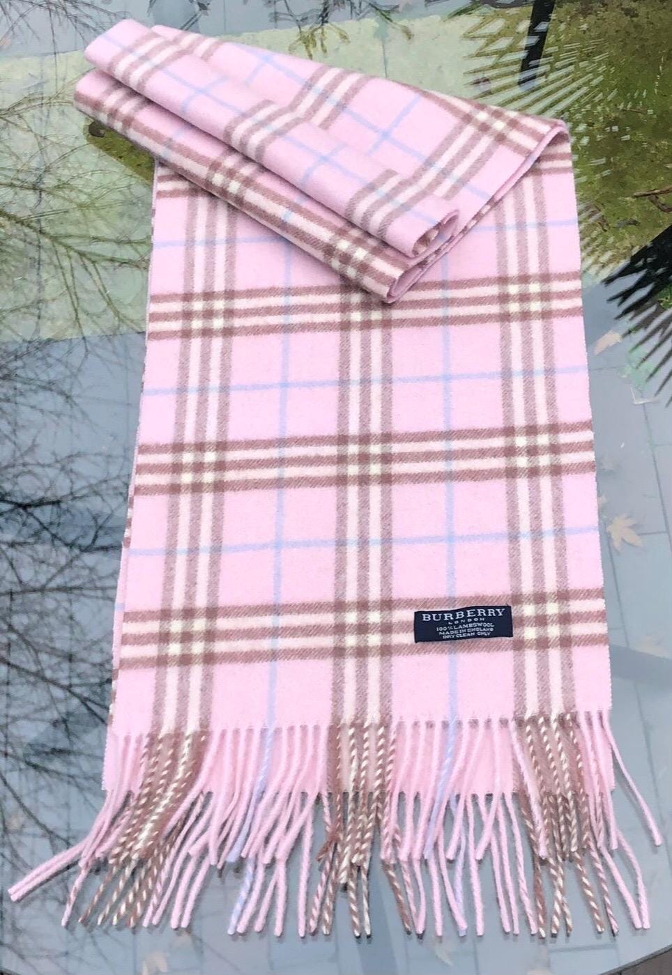 Burberry London Pink Lambswool Scarf Brand New - Etsy