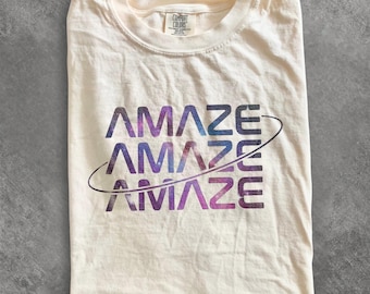 Amaze Amaze Amaze Shirt, Project Hail Mary Comfort Colors® T Shirt, Minimal Sci Fi Book Lover Nerd Graphic Tee