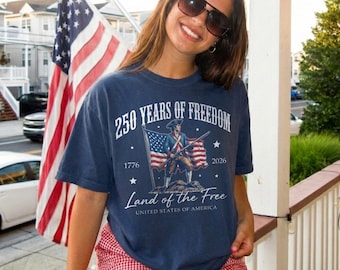 Revolutionary Patriot 250 Years Of Freedom Shirt, Colonial America Anniversary Tee, Independence Day Heritage Design, Comfort Colors® Gift