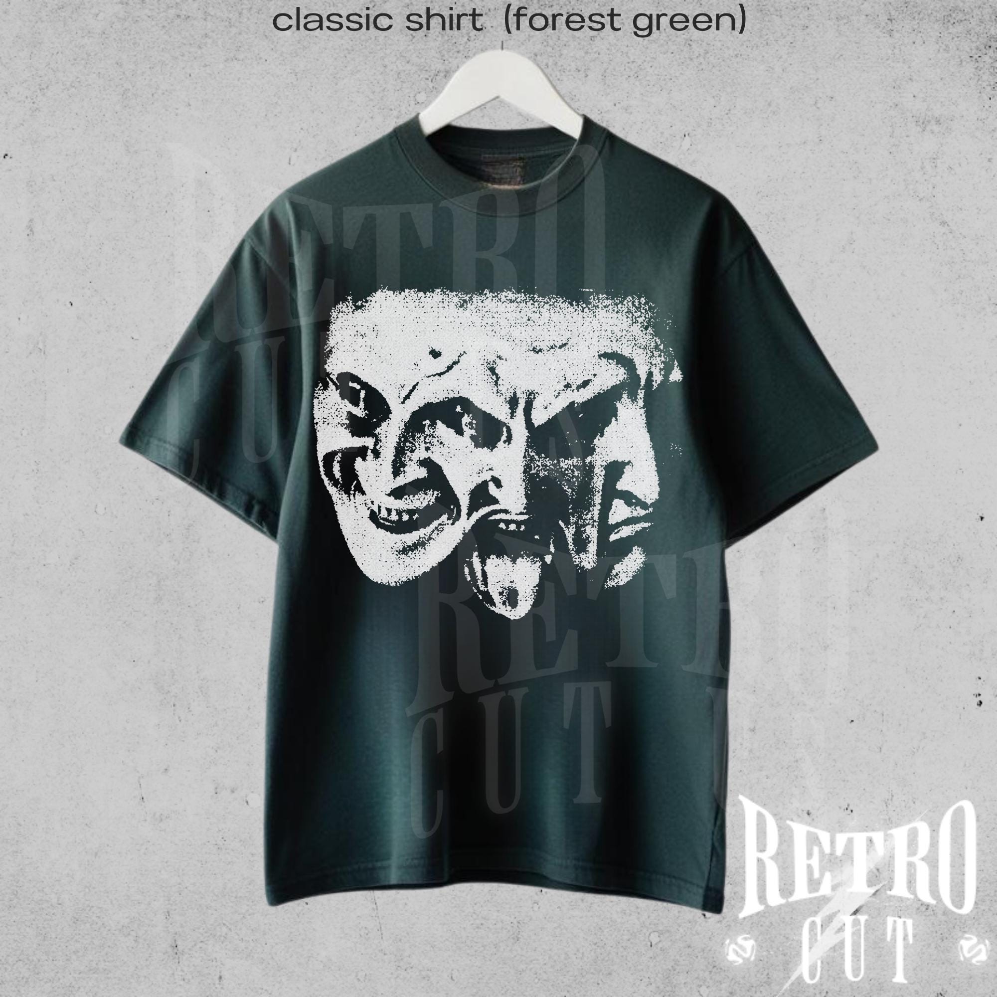 Devil Face Gothic T-shirt, Dark Art Grunge Graphic Tee, Vintage