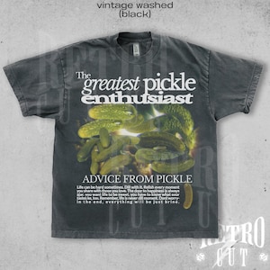 Größtes Pickle Enthusiast Shirt, lustiges Retro Pickle Liebhaber T-Shirt, Vintage 90er Jahre Grafik Pickle Shirt, trendiges Foodie Geschenk, Pickle Meme Y2K Shirt