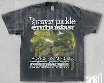 Camiseta del gran entusiasta de los pepinillos, divertida camiseta retro para amantes de los pepinillos, camiseta vintage con gráficos de pepinillos de los 90, regalo gastronómico de moda, camiseta con meme de pepinillos Y2K