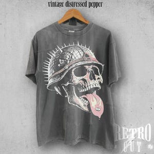 Vintge Skull Gym Shirt, Pump Cover Graphic Tee, Edgy Workout T-Shirt, Grunge Skull Gymwear, Comfort Colors Oversized Fitness Tee