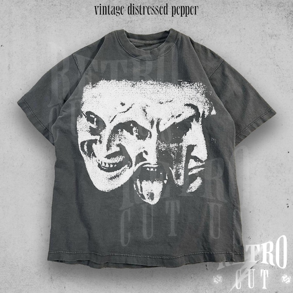 T-shirt vintage No Fear Skull Drip Graphic Tee noir homme S Y2K