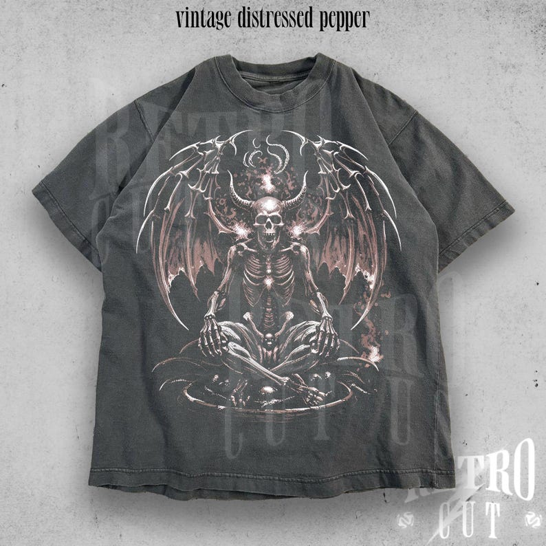 Y2K Devil Angel T-Shirt, Vintage Grunge Aesthetic Tee, Duality Graphic Shirt, Retro Edgy Streetwear, Good vs Evil Top image 2
