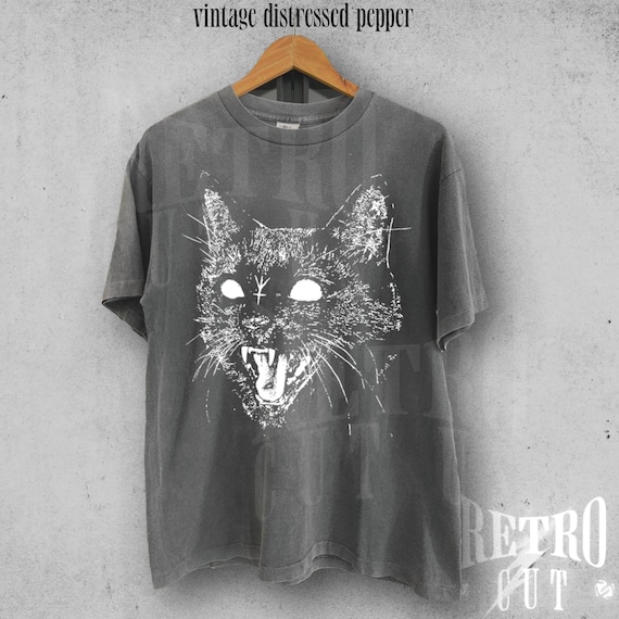Y2K Cat Shirt, Vintage 2000s Style Kitty Graphic Tee, Grunge Aesthetic Cat T-Shirt, Comfort Colors Retro Streetwear, Funny Cat Tee