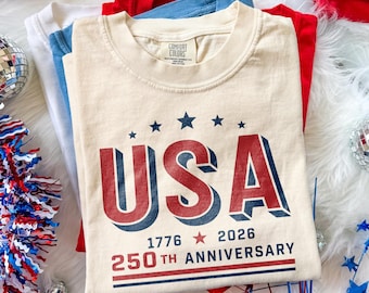 USA 250th Anniversary Patriotic USA Shirt, America 1776 2026 Celebration Tee, Independence Day Freedom Design, Comfort Colors® USA Gift Tee