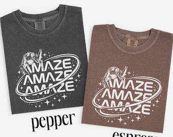 Amaze Amaze Amaze Orbit Shirt, Project Hail Mary Comfort Colors® T Shirt, Minimal Sci Fi Book Lover Graphic Tee