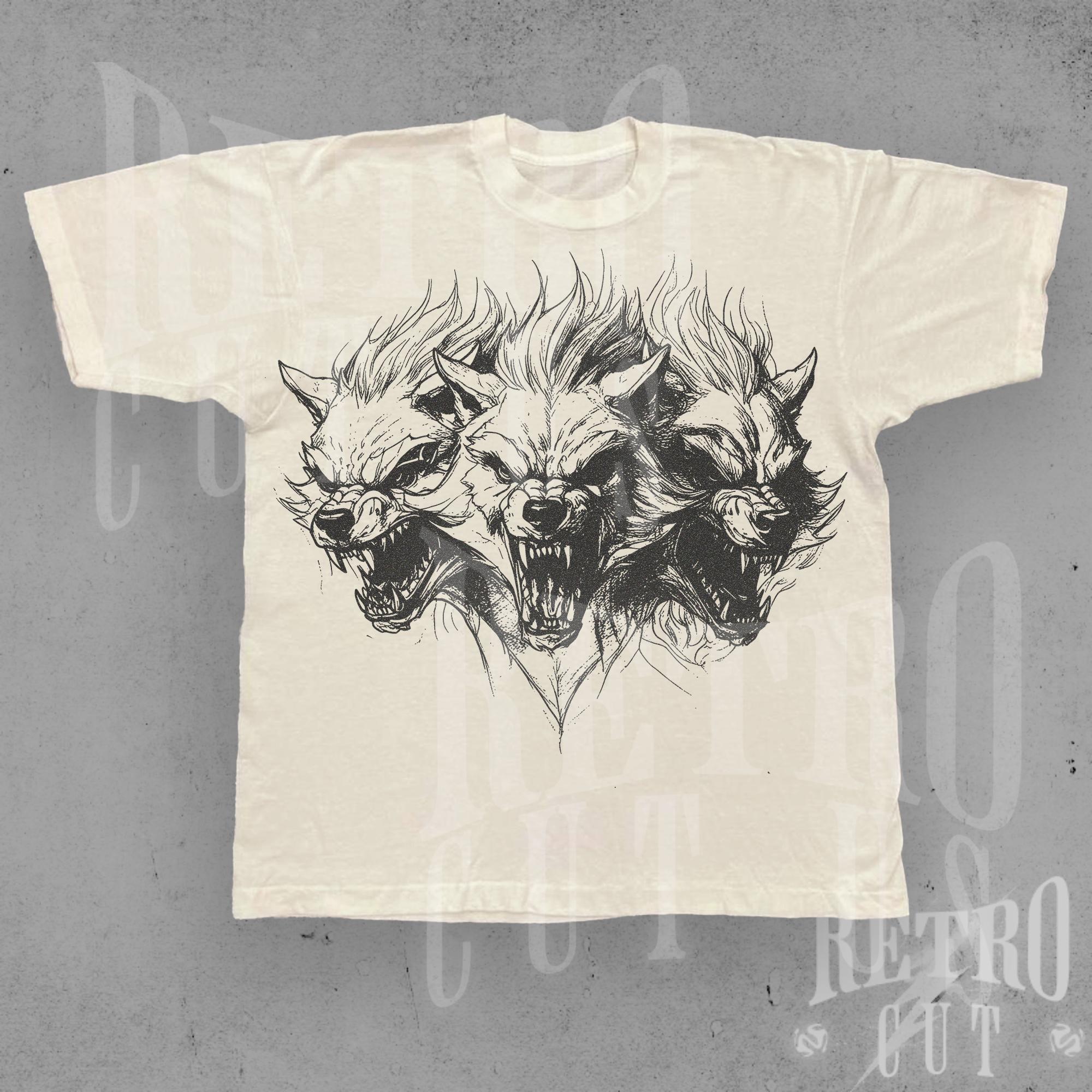 Vintage Wolf T-shirt, Retro 90s Wildlife Wolf Graphic Tee, Moonlit Wolf ...