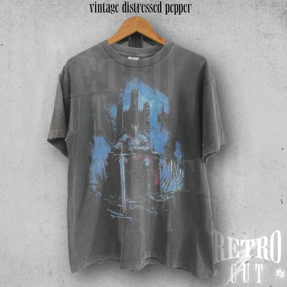 Y2K Dark Fantasy Knight Shirt, Vintage 2000s Grunge Graphic Tee, Gothic Armor T-Shirt, Retro Streetwear, Edgy Medieval Aesthetic Tee