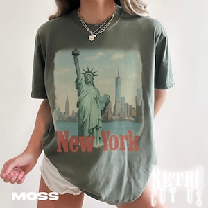 New York Vintage T-Shirt, Retro NYC Skyline Grafik T-Shirt, klassisches City Streetwear Shirt, Geschenk für New York Liebhaber