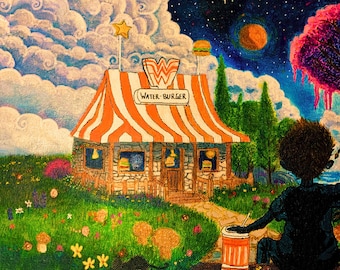 Whata-Wonderland Whataburger Art Print: Texas Nostalgia Giclee