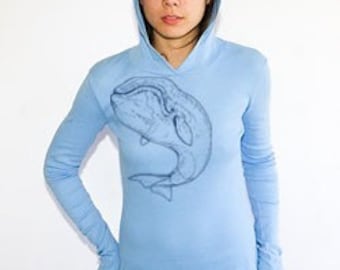 Baby Blue Whale Pullover Hoody