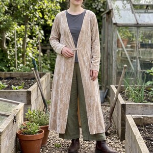 Floral Velvet Kimono Jacket: Soft Boho Cottage Style Fleece Lined Robe
