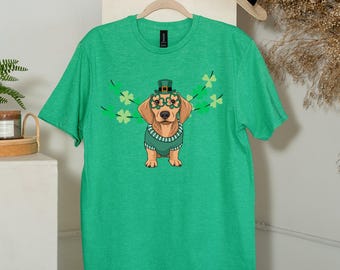 Dachshund St. Patrick's Day T-Shirt: Funny Irish Dog Design