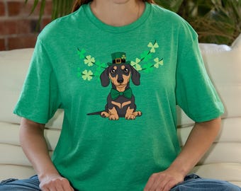 Dachshund St. Patrick's Day T-Shirt: Funny Irish Dog Sweater