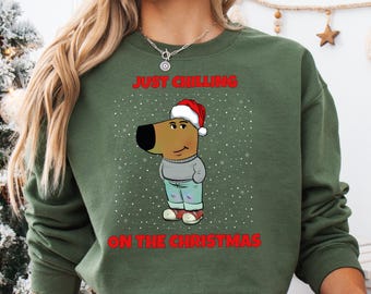 Funny Christmas Shirt: "Just Chilling" Holiday Tee