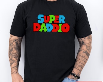 スーパーダディオシャツ、おもしろパパTシャツ、父の日ギフト、ビデオゲーム愛好家Tシャツ、スーパーダッドスウェット、お父さんへのギフト、父の日のおもしろシャツ