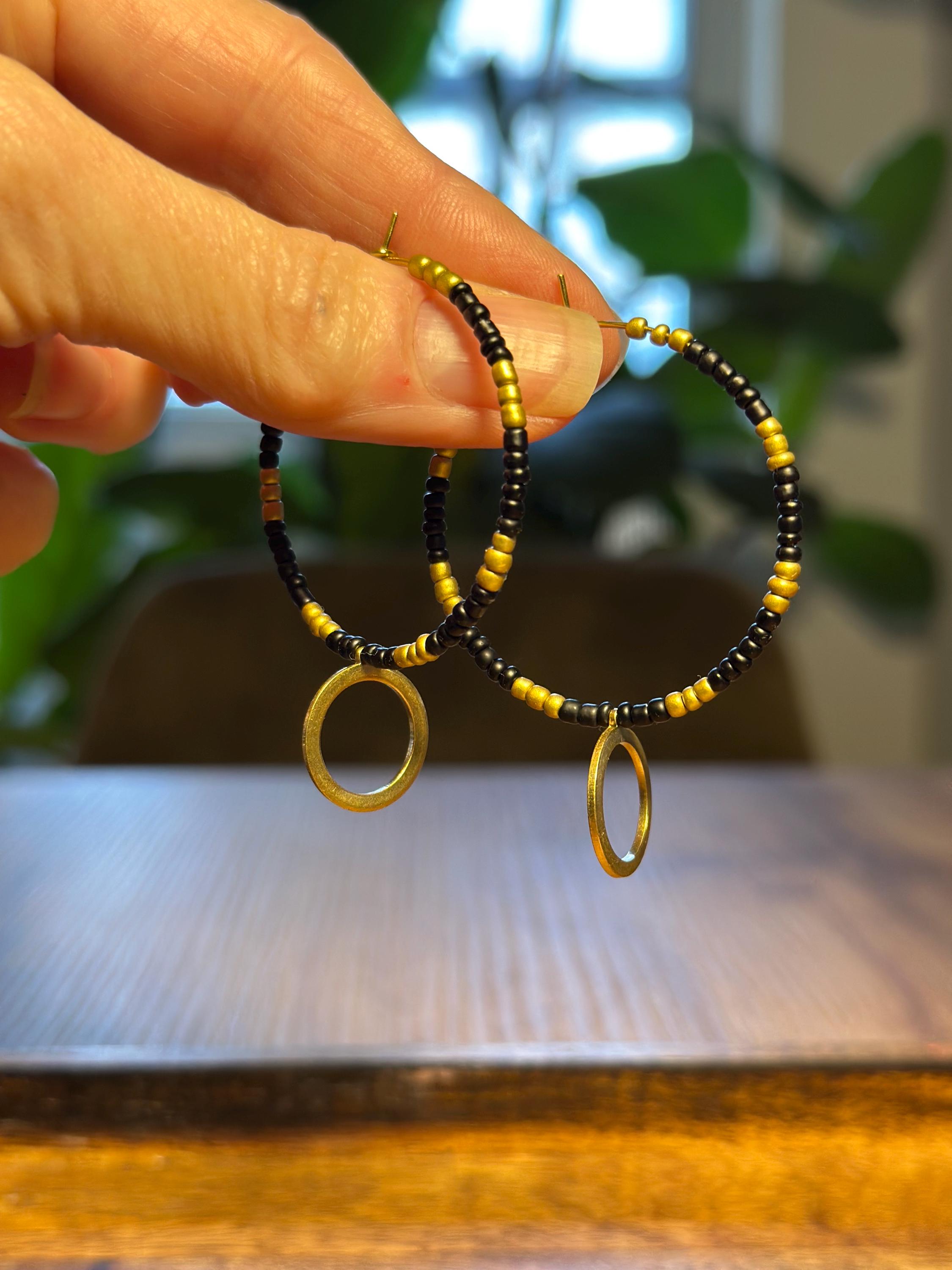 ビーズフープイヤリング - Etsy 日本