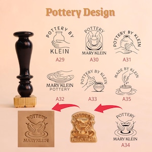Clay signature Custom | Custom Pottery Stamp | Brass Stamp For Pottery | Stamp For Ceramic | Custom Letter Stamps For Clay | Mold For Clay