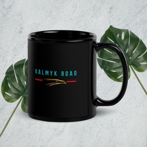 Black Glossy Mug with Kalmyk Road logo