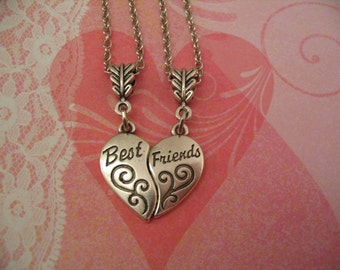 2 Best Friends Necklaces for Friends or Sisters Gift Jewelry