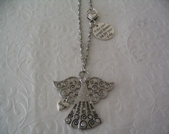 Angel By Your Side Car Jewelry Rear Mirror Charm Accessory Car Decoration