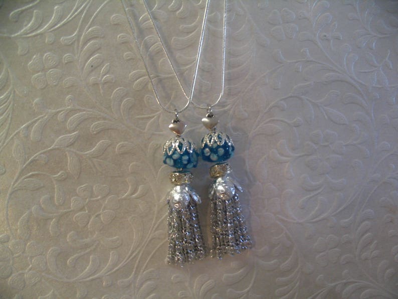 CS-DB Jewelry Silver Bohemian Charm Design Pearl Chain Charm Pendants Necklaces