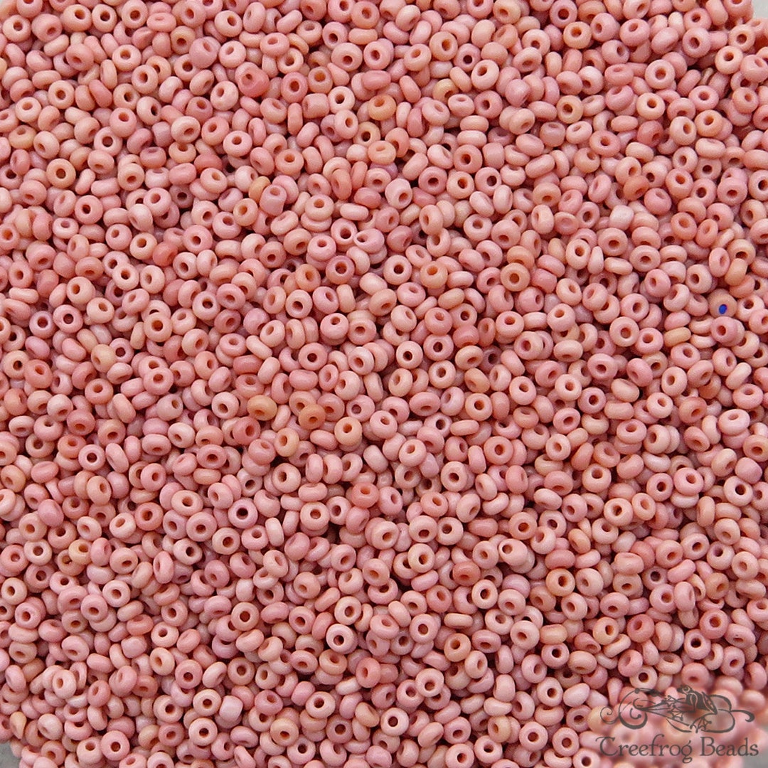 Size 13/0 Vintage Seed Beads in Classic Pale Cheyenne Pink. 10 Etsy