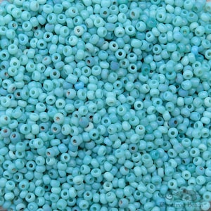 11-2029, Miyuki 22g Matte Op Blue Turquoise Luster 11-2029, Miyuki 22g Matte Op Blue Turquoise Luster