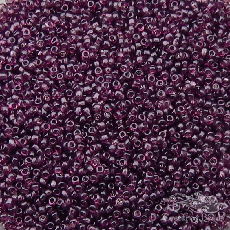 Size 11/0 Antique Italian Seed Beads in Transparent Plum Etsy