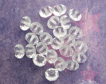 Vintage Swarovski crystal beads: one dozen 6mm beads in clear crystal, Art 42 /Article 5307.