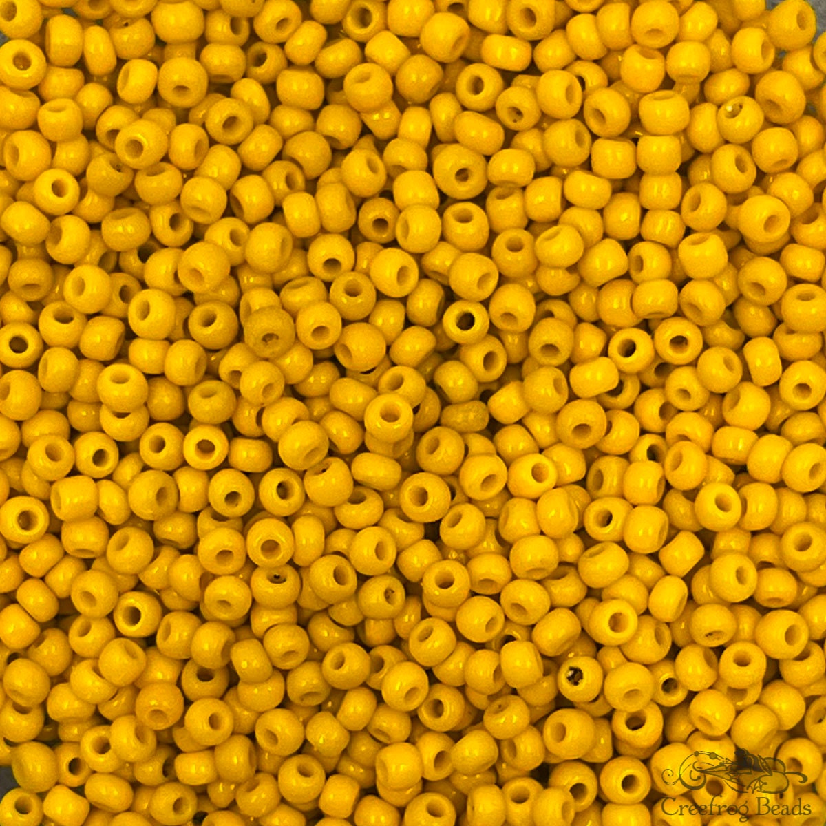 11-4519, Miyuki 22g Op Dk Yellow Picasso 11-4519, Miyuki 22g Op Dk Yellow Picasso