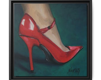 In My Shoes, Canvas Print, Shoe Art, Fashion Friendly, Red Stilletos Decor