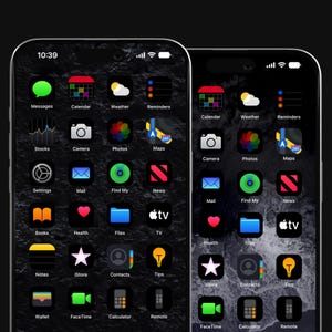 Dark Mode Ios Onyx Black App Icons Dark Minimal Stunning Ios 14 ...
