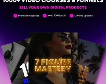 1000+ Video Courses & Funnels Bundle | MRR, PLR, Resell Rights | Digital Courses, mrr plr Courses, Template Funnels, Life/Business Courses